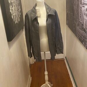 Women's Classic Gray Leather Jacket